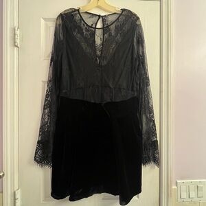 Free People Black Lace Dress